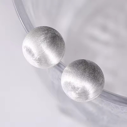 Ohrstecker rund glatt - rund, sterling
