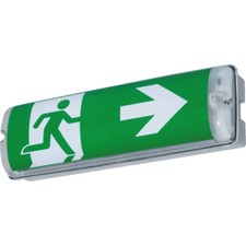 Einzelbatterie-Rettungsschildleuchte V-LUX Standard Wand/Decke 345x110x60mm