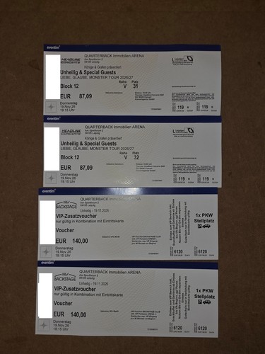 Unheilig special guests vip - &,