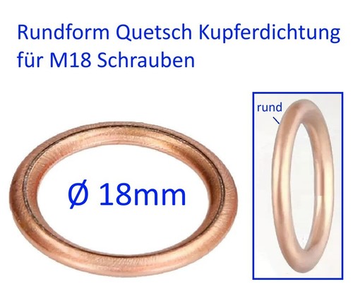 M18 kupferdichtung rundform - kupferdichtung,
