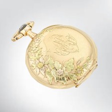 Antik 1900s 18K Gelbgold Offen