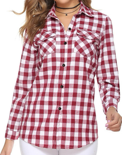 Damen karo bluse hemd - bluse,