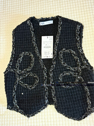 Zara damen weste schwarz - weste, s