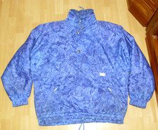 Schlupfjacke Skijacke Gr. XL blau gemustert gefüttert Kragen Taschen Etirel