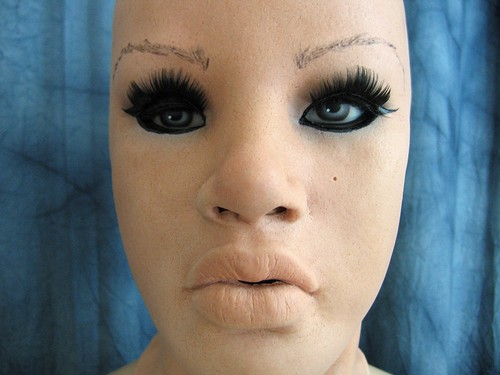 Latexmaske lola wimpern - latexmaske, +wimpern