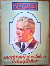 Jasmatzi, Dresden RAMSES Zigaretten Innenraumplakat ca. 1935 44 x 60 cm