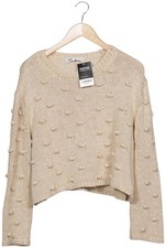 ZARA Pullover Damen Strickpullover Strick Oberteil Gr. S Leinen Beige #9m65icg
