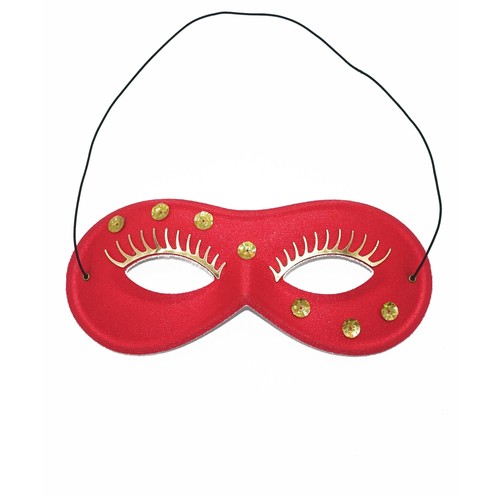 Rote maske mit wimpern - wimpern, &