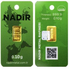 GOLDBARREN 0,10g Nadir Gold Barren 0,10g Gold 999,9er Gold ~Selten~ Weihnachten