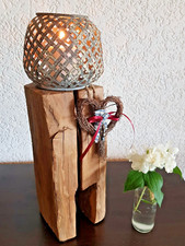 Holzbalken windlicht aus alten - windlicht,