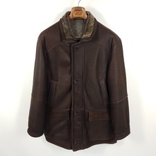 Trapper Lammfelljacke Herren Gr. 52 Braun Leder Jacke Fell Shearling Lammfell