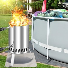 Poolheizung mit feuermatte - mit,