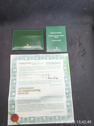 Rolex garantiekarte - rolex,