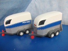 2 x 6922 Polizei Anhänger Pferdetransport zu 5176 6872 Playmobil 8595