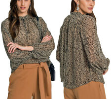 Chiffon Bluse Schlangendruck