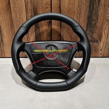 MERCEDES LEDER LENKRAD NEU BEZUG W140, W124, W202, W210, C-klasse. UMTAUSCH