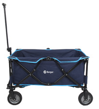 Berger Bollerwagen 129 Liter blau Campingzubehör Wohnmobil Outdoor,, B-Ware