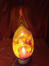 Alte Glaskunstlampe Tropfenform Tischlampe Stehlampe Wohl Murano Glas (5678)