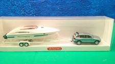 E15 Wiking 1:87 H0 0970140 VW Touareg mit Anhänger und Motorboot OVP TOP