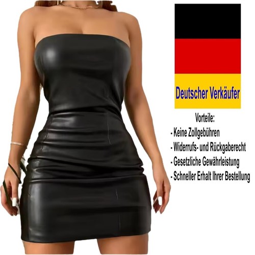 Sexy damen minikleid leder - sexy,