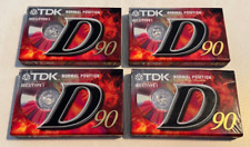 TDK D90 - IECI/TYPE 1 - 90 Minuten - MC Leerkassetten Kassetten 4 Stück Neu