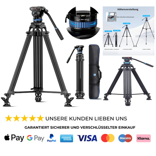 Fluidkopf videostativ 190cm - videostativ,