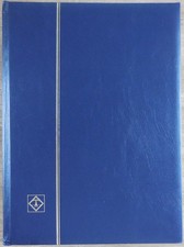 Briefmarkenalbum, Einsteckbuch, Einsteckalbum - Blau - 60 weiße Seiten A4