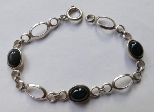 Armband onyx cabochons 800 - onyx,
