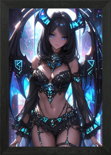 Anime demon girl gaming - anime,