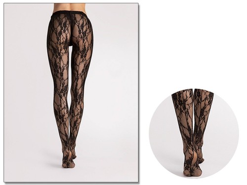 Strumpfhose aus spitzenstoff - strumpfhose,
