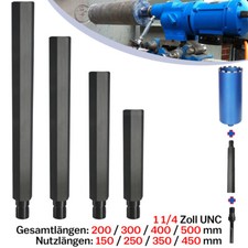 Diamantbohrkrone Verlängerung 1 1/4" UNC Bohrkrone Kernbohrkrone Stahl 200-500mm
