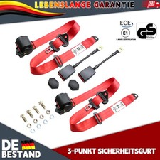 2x 373cm 3-punkt Automatikgurt Sicherheitsgurt Für Audi A6 E-prüfung Rot
