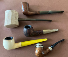 5x Alte Tabak Holz Pfeife