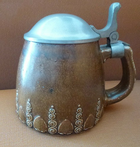 Jugendstil bierkrug mit - jugendstil,
