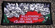 Alter Aufnäher KÖLN + WILLKOMMEN.. + 90er Fan Block Weste Kutte Patch Eishockey