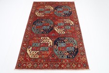 4 x 6 Fuß Tribal Ersari Rot