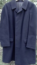 Original Vintage 70s: BLOHM-Wollmantel *Gr. L* dunkelblau*Schurwolle*Raglanärmel