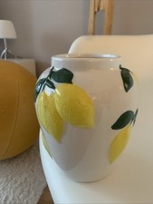 Zitronen Vase Keramik Gelb