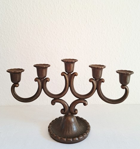 Antiker bronze kerzenleuchter - bronze,