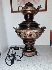 Samowar, Kupfer mit floralen