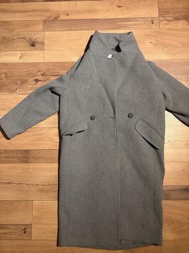 Damen mantel grau lang - grau,