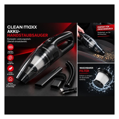 Cleanmaxx akku handstaubsauger - cleanmaxx, akku-handstaubsauger