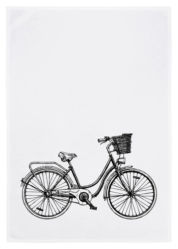 Geschirrtuch weiß fahrrad - weiß,