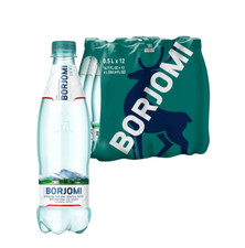 BORJOMI Natuerliches Mineralwasser mit Kohlensaeure versetzt, 12er Pack x 500ml