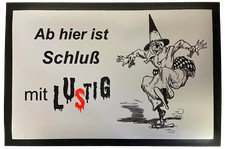 Fußmatte Schmutzfangmatte rutschfest Schluß mit Lustig Hexe F039