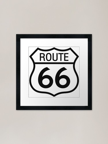 Route schild gerahmt - 66,