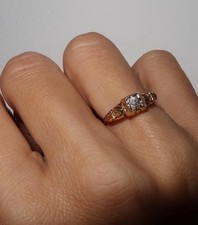 Vintage 14K Gelbgold Diamant