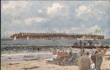 Helgoland Düne Künstlerkarte Claus Bergen