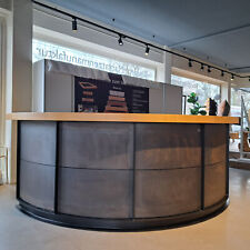Empfangstheke, Bürotheke, aus used iron Stahl, Kinnarps