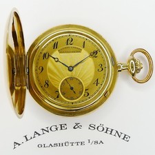 A. Lange & Söhne Glashütte I/SA 18ct Gold Taschenuhr - 1A Qualität - Stammbuch